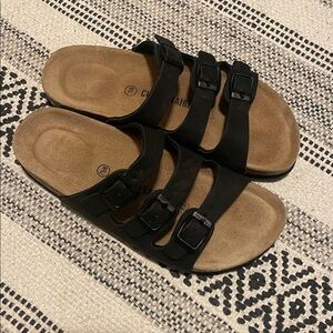 Black Strappy Sandals